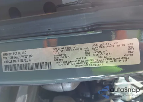 2024 Jeep Wrangler 2-Door Sport 4X4 from USA, damaged, VIN 1C4PJXAG1RW261812